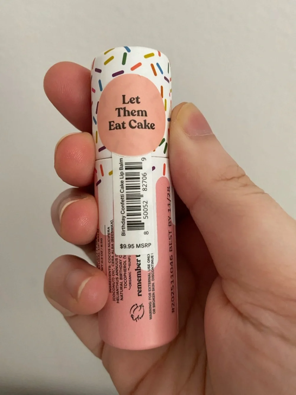 Birthday Confetti Cake Lip Balm - Pink